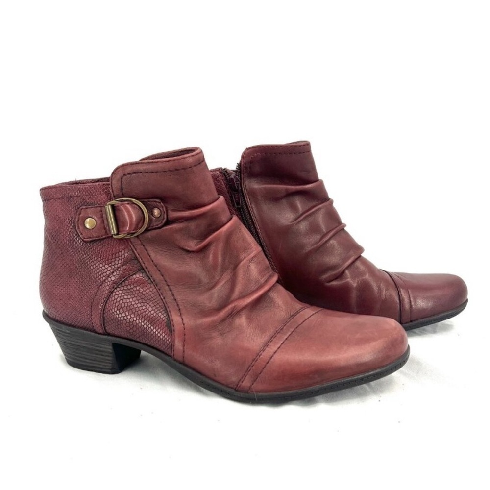 Earth Origins marietta Malcolm slouchy ankle bootie merlot boots boho comfort 8